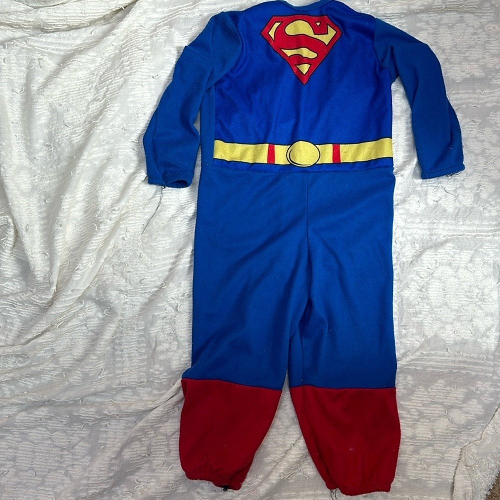 Superman Superhero Halloween Costume One piece with wear -size Toddler